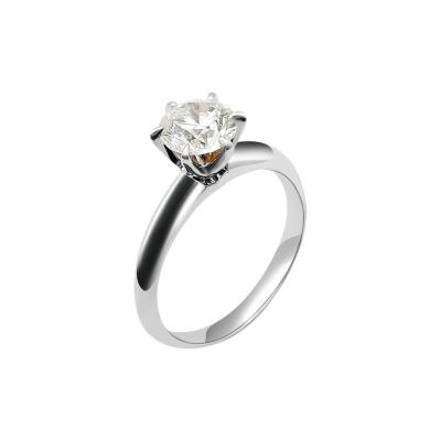 China 14K Real Gold 1ct Moissanite Diamond Engagement Wedding Ring Jewelry Genuine White 1000S Trendy Classic CLASSIC for sale