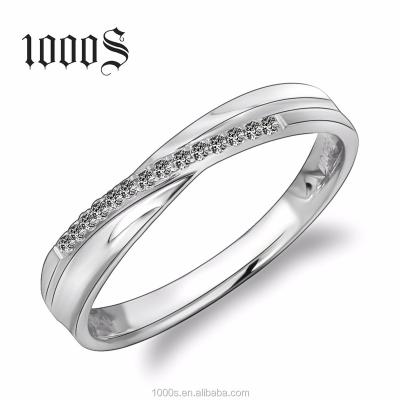 China CLASSIC Engraved Silver 18k Gold Jewelry Lovers Pair Wedding Ring For Women And Men for sale