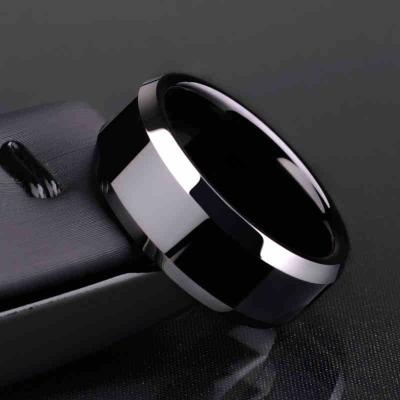 China Titanium Men's Not Black Stainless Steel Wedding Bands Ring Customized Size Free Sample for sale