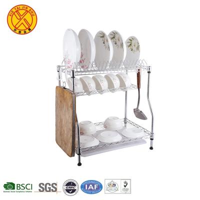 China Sustainable Newly Designed 3 Tier Dish Rack Kitchen With Stainless Steel for sale