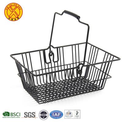 China Supermarket Steel Wire Direct Supplier China Handheld Shopping Baskets for sale