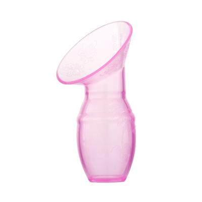 China BPA Free White Card Silicone Breastpump Manual Breastmilk Collector for sale