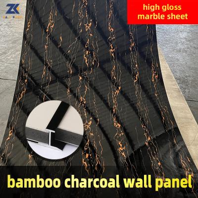 China El panel de pared de bambú del carbón de leña del alto mármol del lustre del ANIMAL DOMÉSTICO de las ventas directas 1.22*2.44 M de la fábrica en venta