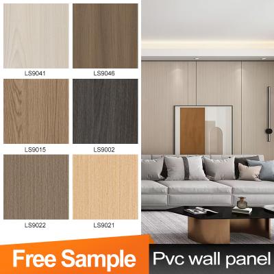 China 5 mm Painel de parede de PVC de grãos de madeira painel de parede decorativo de carvão de bambu flexível à venda