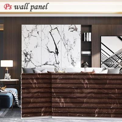 China Hot-Selling PS Wall Panels Polystyrene Material 3D WPC Wall Panel Luxury Design for sale