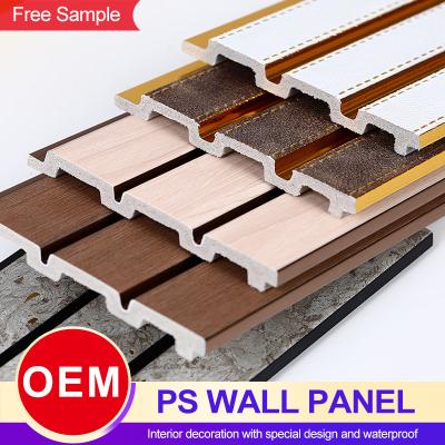 China WPC Wall Panel High Quality Interior Decorative PS Wall Panels For Home Decoration for sale