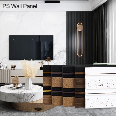 China PS Wall Panel Industrial Design 3D WPC Decorative Wall Board Waterproof For Office Interior Walls for sale