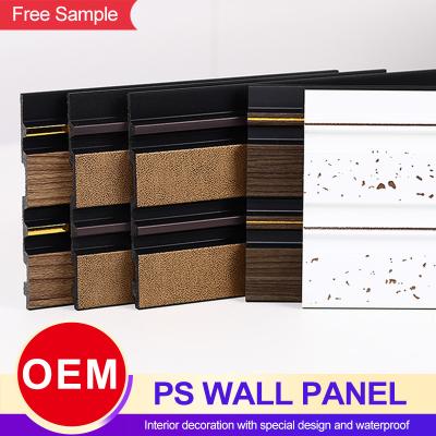 China Polystyrene Waterproof PS Wall Panel for Interior for Hotel WPC Wall Panel Decoration for sale