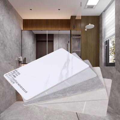 China SPC Wall Panel Good Quality 600*2440*4mm Waterproof and flame retardant stone plastic siding Environment Friendly spc marble panel For Bathroom And Shower Wall Panels for sale