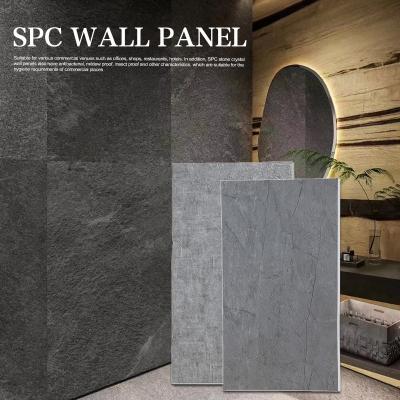 China Painel de parede SPC Mármore Ideias de novos produtos 600*2400mm Impermeável e retardador de chama PVC Pedra Plástico Painel sem costura Eco-amigável Chuveiro Decoração de banheiro à venda