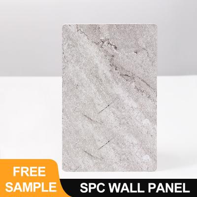 China SPC Wall Panel Popular Design 600*2440*4mm Waterproof and flame retardant WPC wall panel PVC Marble Sheet Veneer Coating eco-friendly Interior Decorative panel For Bathroom Seamless Wall Board for sale