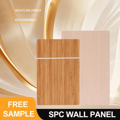 China SPC Wall Panel Good Quality 600*2440*4mm Waterproof And Flame Retardant Wood-Plastic Composite Eco-Friendly Seamless Splicing Interior Wall Board For Bathroom Home for sale