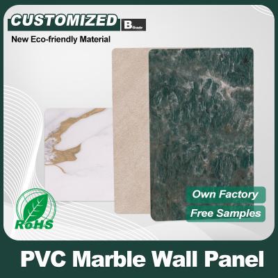 China PVC Wall Panel Hot Sale 1220*2440*5/8mm Flame Retardant Bamboo Charcoal Wood Eco-Friendly PVC Marble Wall Panel Indoor Decorative Panel Ceiling For Hotel Renovation Project Specific Wall Panel for sale