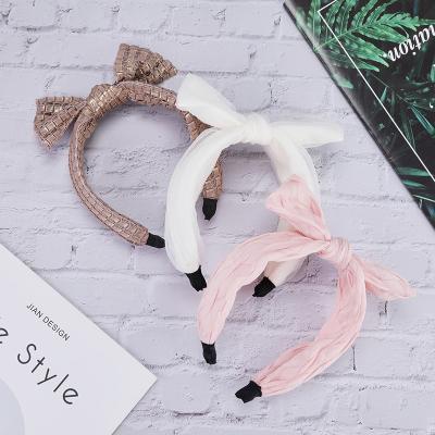 China Headband European And American Style Daily Wear Cute Hairbands For Ladies Temperament Solid Color Kids Hairband for sale