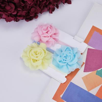 China Hairband Daily Wear  Solid Color Temperament Flowers Girl Hairband Cute Women Girls Hairband for sale