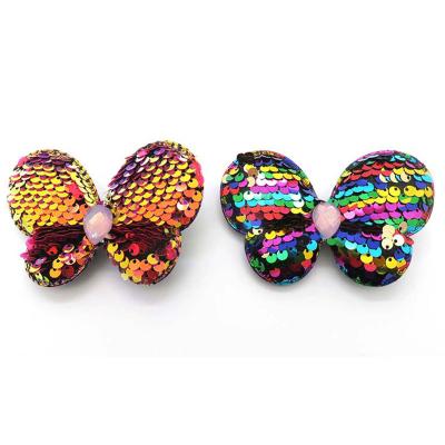 China Hair Clips Wholesale Girls Hair Accessories Clip Bows Cheer Bows Butterfly Metal Hair Clips For Women for sale