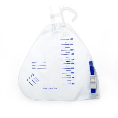 China Hot Selling Disposable PVC Urine Bag 2000ml Medical Special Urine Collection Bag For Medical Use for sale