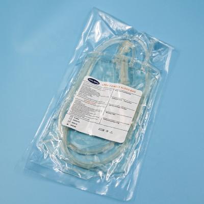 China Disposable Human Medical PVC Sterile Double PVC Blood Transfusion Blood Bag for sale