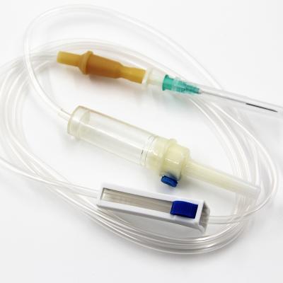 China Single Use Sterilized Simple Used Intravenous IV Set With Natural Or Isoprene Rubber Bulb 150-180cm for sale