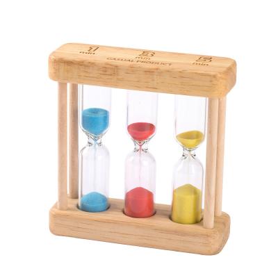 China Modern personalized glass sand hourglass timer handmade craft combination1min 3min 5min student customized gifts for sale