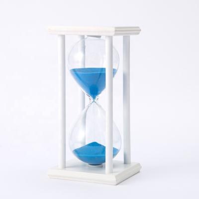 China Classic Wooden Hourglass Sand Timer Color Sand Timer Handmade Wooden Home Reading Room Decoration for Teen Student 20 30 Minutes Sand Clock for sale