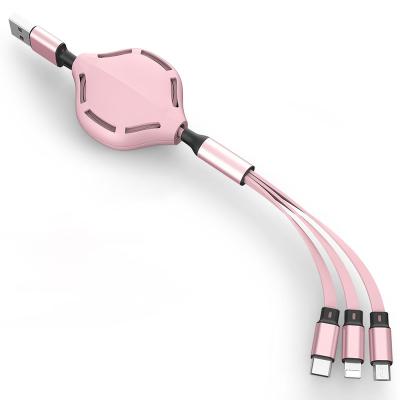 China Used for current charging cell phones available in the market. Retractable 3 in 1 quick fill cable with a wide range of color selections for sale