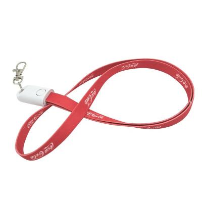 China Mobile Phone Types Promotional Gift 2 In 1 Double Sided Lanyard Usb Charging Cable For LOGO Customization for sale