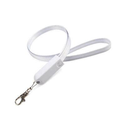 China For Ipad Promotion Gift 3 In 1 Usb Charger Lanyard Cable With Safety Buckle Data Phone Cable for sale