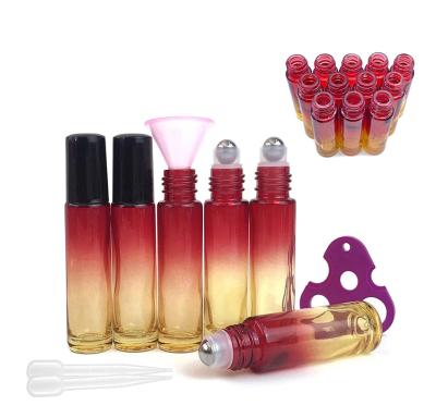 China Luxury Liquor Bottles 10ml Essential Oil Roll Bottles Glass Roll On Bottles With Stainless Steel Ball for sale