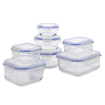 China Sustainable Glass Food Storage Container Set; BPA Free Kitchen Container Storage Set for sale