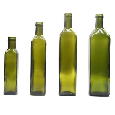 China Wine Bottle 250ml 500ml 750ml 1L Green Olive Oil Bottle With Easy Pour Spout Set for sale