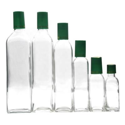 China Glass Olive Oil Bottle Set - Clear Wine Bottle 3oz 5oz 8.5oz 17oz 25.5oz 34oz Oil Vinegar Bottle for sale