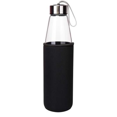 China Fashion 16oz Neoprene Sleeve And Lid Stylish Sport Stainless Steel Glass Water Bottle for sale