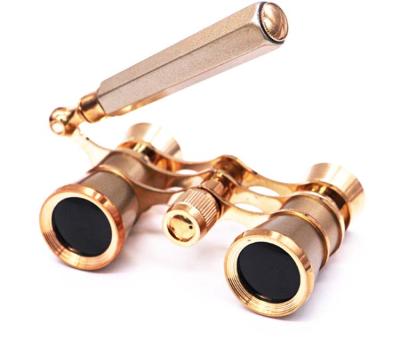 China Metal Plated Gold Or Silver 3*25 Opera Glasses With Handles for sale