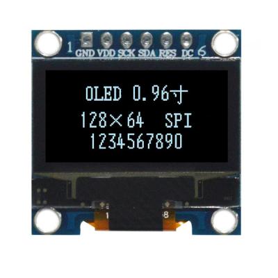 China OKOELEC 6Pin SPI Interface VLE Display PMOLED 128X64 White 0.96 Inch SSD1306 OLED Module 0.96 Inch for sale