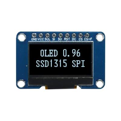 China New Model 9P SPI OLED 0.96inch 0.96inch PCB Module 096 SSD1315 128X64 0.96 OLED Display Module for sale