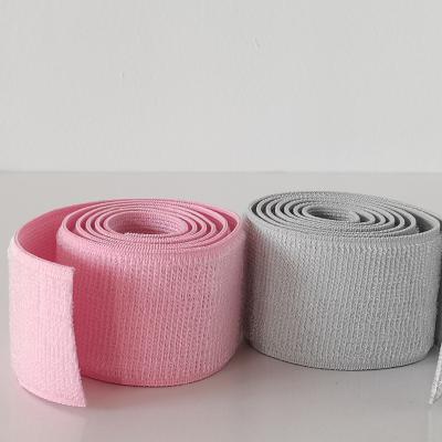 China Wide Woven Self Visco Adhesive Adhesive Wrist Band Strap Non-scratch Elastic Loop Elastic Binding Band for sale