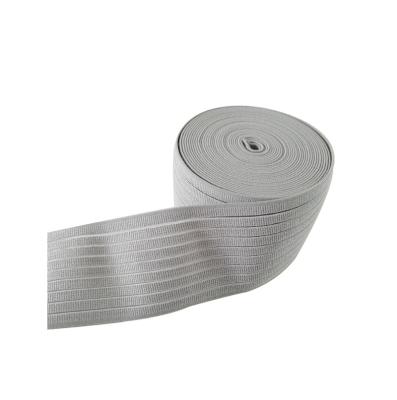 China Hot Selling 8CM Breathable Viscous Elastic Good Quality Sports Band Webbing Elastic For Clothes for sale