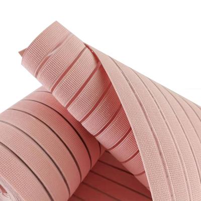 China Elastic Nylon Webbing Braided Custom Pink Military Grade Elastic Belt Webbing for sale