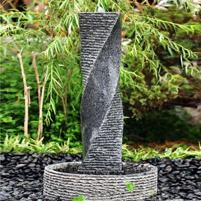 China Unique Backyard Outdoor Garden Water Feature Stand Fountain And Waterfall For Sale 50cmx50cmx80cm Or As Your Customized for sale