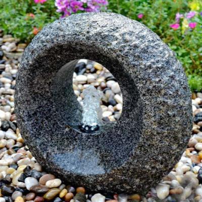 China Small Modern Outdoor Decorative Handmade Granite Loop Cavity Water Garden Handmade Stone Fountain For Landscape Indoor Home Outdoor Ornaments for sale