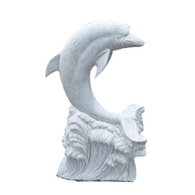 China China Manufacturer Cheap Price Outdoor Sculpture Fengshui Garden Decorative Stone Marble Pool Dolphin Marble Fountain For Sale for sale