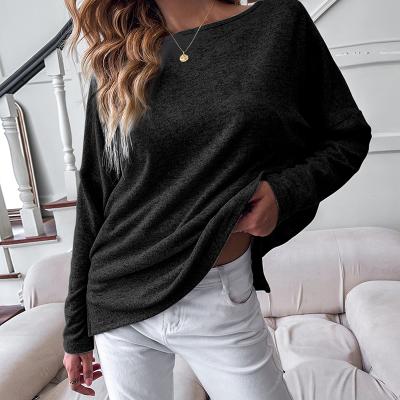 China Wholesale New Fashion Selling Breathable Women's Casual Long Sleeve Sweater Loose Knitted Top for sale