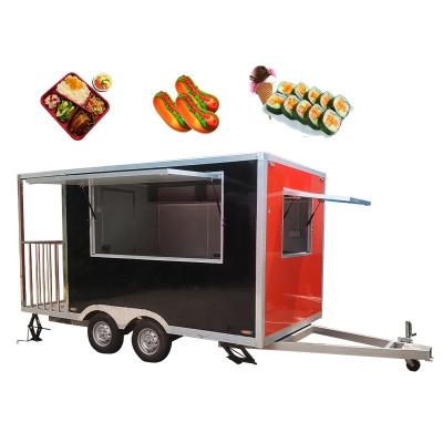 China Outdoor mobile vegetable processing factory price food fast food trailer used truck street snack 7.5ft food cart for sale