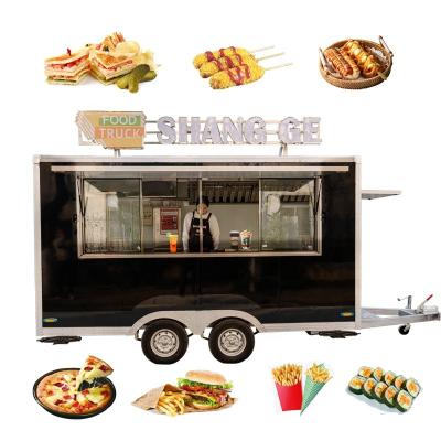 China Vegetable Processing Factory Wholesale Price Fast Food Truck Food Cart Mobile Trailer Food Selling Van Catering Truck For Sale for sale