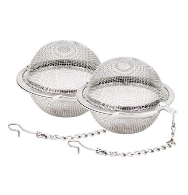 China Stored Eco-Friendly Easy To Clean 304 Stainless Steel Mesh Filter Infuser Strainers Tea Balls for sale