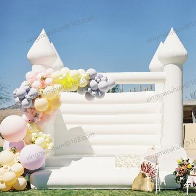 China PVC 13x13ft White Bounce House Castle Party Bounce House Wedding Inflatable Bounce House for sale