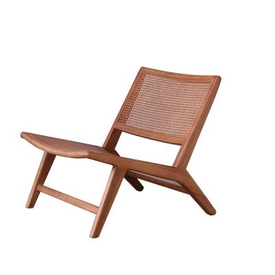 China Natureal Nordic Outdoor Painting Chairs Leisure Wicker Chair Contemporary Solid Wood Rattan Modern Design for sale