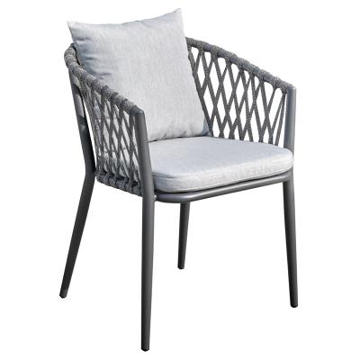 China Best Wholesale Modern Garden Frame Aluninum Outdoor Rope Chair High Density Foam With Fabric Chair for sale