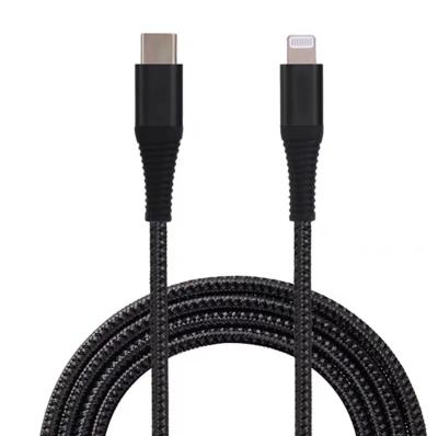 China Lightning iphone Usb cable nylon palladium 20w type-c braided charging cables for iphone for sale